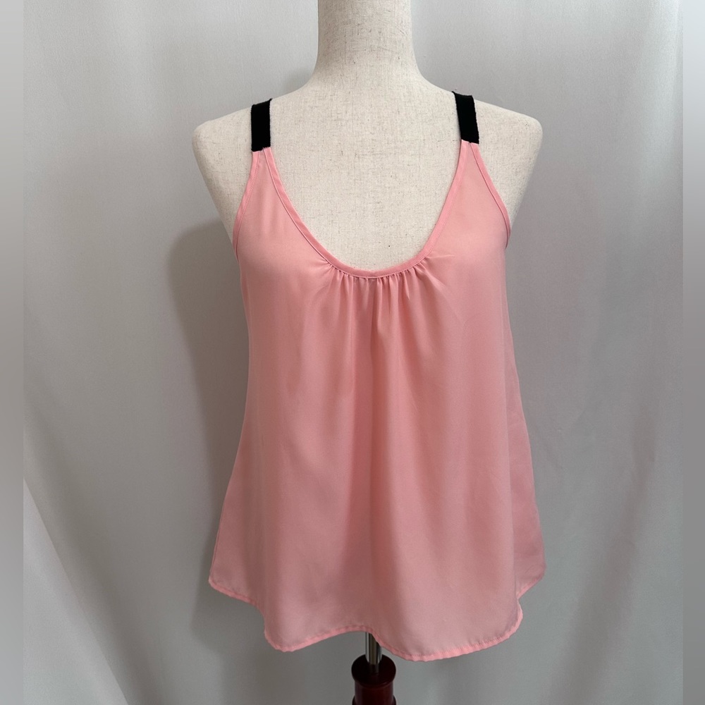 Bar III peach tank top with zipper back Size: M